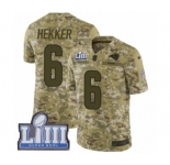 Men's Nike Los Angeles Rams #6 Johnny Hekker Limited Camo 2018 Salute to Service Super Bowl LIII Bound NFL Jersey