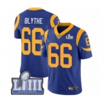 Men's Nike Los Angeles Rams #66 Austin Blythe Royal Blue Alternate Vapor Untouchable Limited Player Super Bowl LIII Bound NFL Jersey
