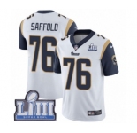 Men's Nike Los Angeles Rams #76 Rodger Saffold White Vapor Untouchable Limited Player Super Bowl LIII Bound NFL Jersey
