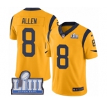 Men's Nike Los Angeles Rams #8 Brandon Allen Limited Gold Rush Vapor Untouchable Super Bowl LIII Bound NFL Jersey