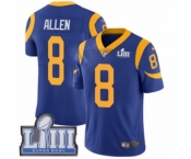 Men's Nike Los Angeles Rams #8 Brandon Allen Royal Blue Alternate Vapor Untouchable Limited Player Super Bowl LIII Bound NFL Jersey
