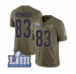 Men's Nike Los Angeles Rams #83 Josh Reynolds Limited Olive 2017 Salute to Service Super Bowl LIII Bound NFL Jersey