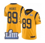 Men's Nike Los Angeles Rams #89 Tyler Higbee Limited Gold Rush Vapor Untouchable Super Bowl LIII Bound NFL Jersey