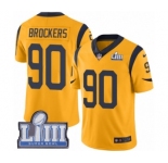 Men's Nike Los Angeles Rams #90 Michael Brockers Limited Gold Rush Vapor Untouchable Super Bowl LIII Bound NFL Jersey