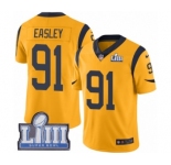 Men's Nike Los Angeles Rams #91 Dominique Easley Limited Gold Rush Vapor Untouchable Super Bowl LIII Bound NFL Jersey