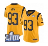 Men's Nike Los Angeles Rams #93 Ndamukong Suh Limited Gold Rush Vapor Untouchable Super Bowl LIII Bound NFL Jersey