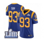 Men's Nike Los Angeles Rams #93 Ndamukong Suh Royal Blue Alternate Vapor Untouchable Limited Player Super Bowl LIII Bound NFL Jersey