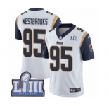 Men's Nike Los Angeles Rams #95 Ethan Westbrooks White Vapor Untouchable Limited Player Super Bowl LIII Bound NFL Jersey