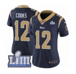 Women's Nike Los Angeles Rams #12 Brandin Cooks Navy Blue Team Color Vapor Untouchable Limited Player Super Bowl LIII Bound NFL Jersey