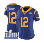 Women's Nike Los Angeles Rams #12 Brandin Cooks Royal Blue Alternate Vapor Untouchable Limited Player Super Bowl LIII Bound NFL Jersey