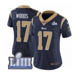Women's Nike Los Angeles Rams #17 Robert Woods Navy Blue Team Color Vapor Untouchable Limited Player Super Bowl LIII Bound NFL Jersey