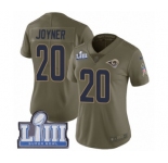 Women's Nike Los Angeles Rams #20 Lamarcus Joyner Limited Olive 2017 Salute to Service Super Bowl LIII Bound NFL Jersey