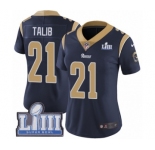 Women's Nike Los Angeles Rams #21 Aqib Talib Navy Blue Team Color Vapor Untouchable Limited Player Super Bowl LIII Bound NFL Jersey