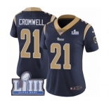 Women's Nike Los Angeles Rams #21 Nolan Cromwell Navy Blue Team Color Vapor Untouchable Limited Player Super Bowl LIII Bound NFL Jersey
