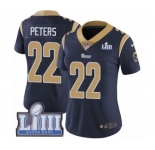 Women's Nike Los Angeles Rams #22 Marcus Peters Navy Blue Team Color Vapor Untouchable Limited Player Super Bowl LIII Bound NFL Jersey