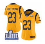 Women's Nike Los Angeles Rams #23 Nickell Robey-Coleman Limited Gold Rush Vapor Untouchable Super Bowl LIII Bound NFL Jersey