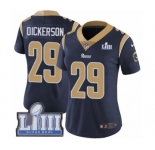 Women's Nike Los Angeles Rams #29 Eric Dickerson Navy Blue Team Color Vapor Untouchable Limited Player Super Bowl LIII Bound NFL Jersey