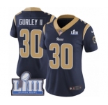 Women's Nike Los Angeles Rams #30 Todd Gurley Navy Blue Team Color Vapor Untouchable Limited Player Super Bowl LIII Bound NFL Jersey
