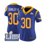 Women's Nike Los Angeles Rams #30 Todd Gurley Royal Blue Alternate Vapor Untouchable Limited Player Super Bowl LIII Bound NFL Jersey