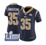 Women's Nike Los Angeles Rams #35 C.J. Anderson Navy Blue Team Color Vapor Untouchable Limited Player Super Bowl LIII Bound NFL Jersey