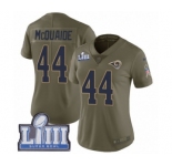 Women's Nike Los Angeles Rams #44 Jacob McQuaide Limited Olive 2017 Salute to Service Super Bowl LIII Bound NFL Jersey