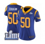 Women's Nike Los Angeles Rams #50 Samson Ebukam Royal Blue Alternate Vapor Untouchable Limited Player Super Bowl LIII Bound NFL Jersey