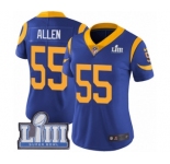 Women's Nike Los Angeles Rams #55 Brian Allen Royal Blue Alternate Vapor Untouchable Limited Player Super Bowl LIII Bound NFL Jersey