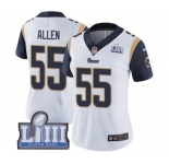 Women's Nike Los Angeles Rams #55 Brian Allen White Vapor Untouchable Limited Player Super Bowl LIII Bound NFL Jersey