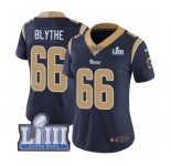 Women's Nike Los Angeles Rams #66 Austin Blythe Navy Blue Team Color Vapor Untouchable Limited Player Super Bowl LIII Bound NFL Jersey