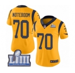 Women's Nike Los Angeles Rams #70 Joseph Noteboom Limited Gold Rush Vapor Untouchable Super Bowl LIII Bound NFL Jersey
