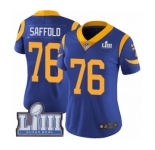 Women's Nike Los Angeles Rams #76 Rodger Saffold Royal Blue Alternate Vapor Untouchable Limited Player Super Bowl LIII Bound NFL Jersey