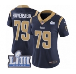 Women's Nike Los Angeles Rams #79 Rob Havenstein Navy Blue Team Color Vapor Untouchable Limited Player Super Bowl LIII Bound NFL Jersey