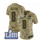 Women's Nike Los Angeles Rams #8 Brandon Allen Limited Camo 2018 Salute to Service Super Bowl LIII Bound NFL Jersey