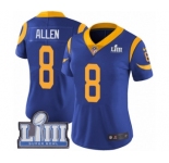 Women's Nike Los Angeles Rams #8 Brandon Allen Royal Blue Alternate Vapor Untouchable Limited Player Super Bowl LIII Bound NFL Jersey