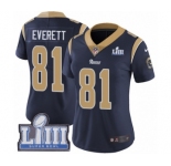 Women's Nike Los Angeles Rams #81 Gerald Everett Navy Blue Team Color Vapor Untouchable Limited Player Super Bowl LIII Bound NFL Jersey