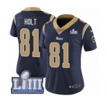 Women's Nike Los Angeles Rams #81 Torry Holt Navy Blue Team Color Vapor Untouchable Limited Player Super Bowl LIII Bound NFL Jersey