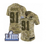 Women's Nike Los Angeles Rams #91 Dominique Easley Limited Camo 2018 Salute to Service Super Bowl LIII Bound NFL Jersey