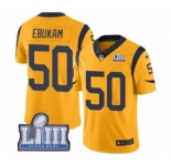 Youth Nike Los Angeles Rams #50 Samson Ebukam Limited Gold Rush Vapor Untouchable Super Bowl LIII Bound NFL Jersey