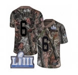 Youth Nike Los Angeles Rams #6 Johnny Hekker Camo Rush Realtree Limited Super Bowl LIII Bound NFL Jersey