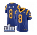Youth Nike Los Angeles Rams #8 Brandon Allen Royal Blue Alternate Vapor Untouchable Limited Player Super Bowl LIII Bound NFL Jersey