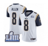 Youth Nike Los Angeles Rams #8 Brandon Allen White Vapor Untouchable Limited Player Super Bowl LIII Bound NFL Jersey