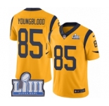 Youth Nike Los Angeles Rams #85 Jack Youngblood Limited Gold Rush Vapor Untouchable Super Bowl LIII Bound NFL Jersey