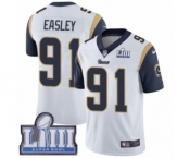 Youth Nike Los Angeles Rams #91 Dominique Easley White Vapor Untouchable Limited Player Super Bowl LIII Bound NFL Jersey