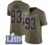 Youth Nike Los Angeles Rams #93 Ndamukong Suh Limited Olive 2017 Salute to Service Super Bowl LIII Bound NFL Jersey