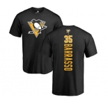 NHL Adidas Pittsburgh Penguins #35 Tom Barrasso Black Backer T-Shirt