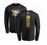 NHL Adidas Pittsburgh Penguins #38 Derek Grant Black Backer Long Sleeve T-Shirt