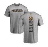 NHL Adidas Pittsburgh Penguins #59 Jake Guentzel Ash Backer T-Shirt