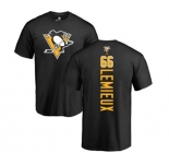 NHL Adidas Pittsburgh Penguins #66 Mario Lemieux Black Backer T-Shirt