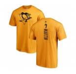 NHL Adidas Pittsburgh Penguins #7 Paul Martin Gold One Color Backer T-Shirt