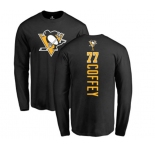 NHL Adidas Pittsburgh Penguins #77 Paul Coffey Black Backer Long Sleeve T-Shirt